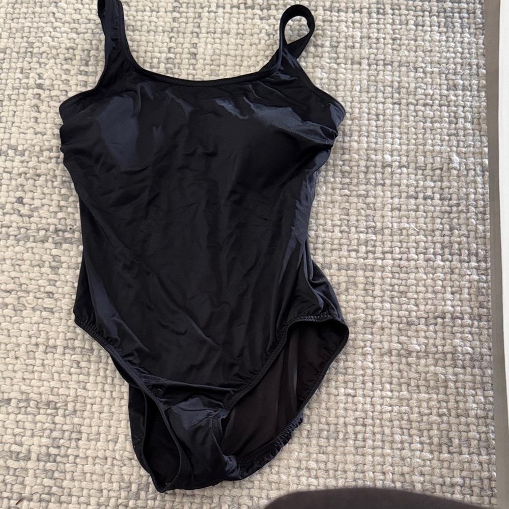 Lands' End Women's Black One Piece Swimsuit